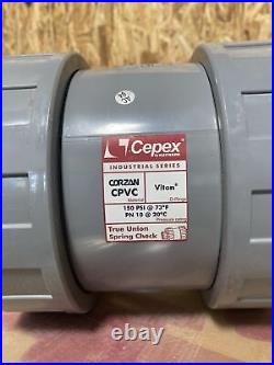 3 CPVC True Union Spring Piston Check Valve CPX22272VIT