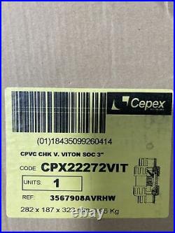 3 CPVC True Union Spring Piston Check Valve CPX22272VIT