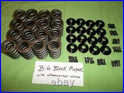 Big Blk Mopar Valve Springs, Retainers & Locks New Use With Aftermrkt Valves