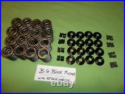 Big Block Mopar Valve Springs, Retainers & Locks New Use With Stock Valves