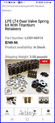 LINGENFELTER LPE LT4 Dual Valve Spring kit With Titantium Retainers L230146914